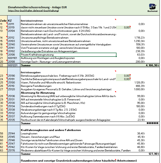 Excel Vorlage Fur Ihre Buchhaltung Und Eur